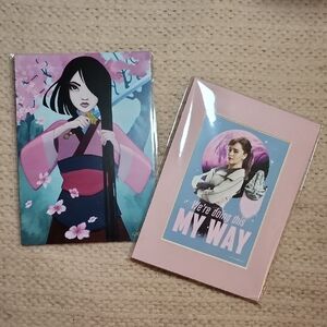 Set Of 2 Disney Art Prints Star Wars & Mulan